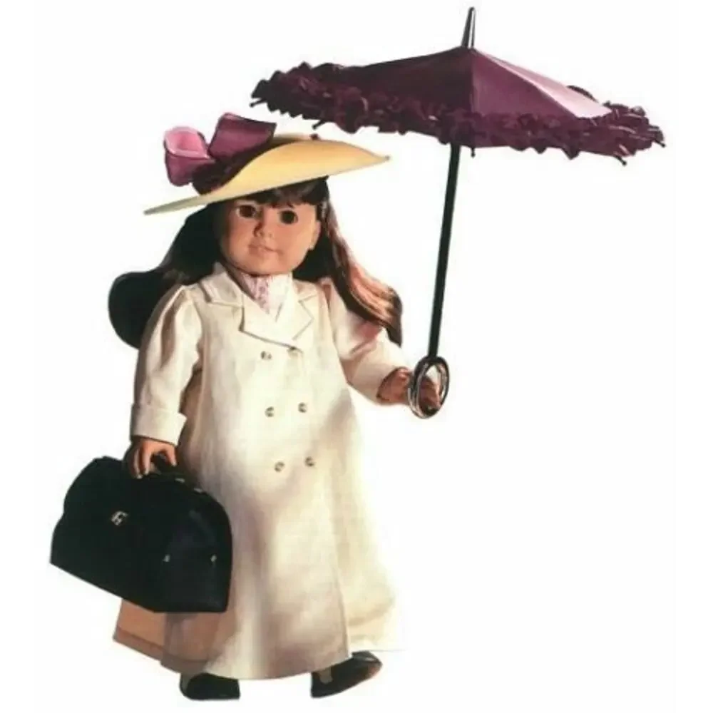 American Girl Samantha Valise Travel Bag Pleasant Company Luggage Case Pamphlet